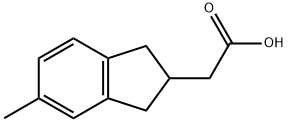 2-(5-methyl-2,3-dihydro-1H-inden-2-yl)acetic acid Struktur