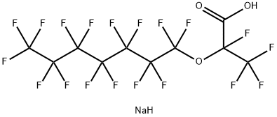 Sodium 2-(perfluoroheptyloxy)tetrafluoropropionate Struktur