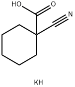 Cyclohexanecarboxylic acid, 1-cyano-, potassium salt (1:1)