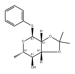 Phenyl 2,3-di-O-isopropylidene-1- thio--L- rhamnopyranoside Struktur