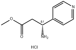 4-Pyridinepropanoic acid, β-amino-, methyl ester, hydrochloride (1:1), (βR)- Struktur