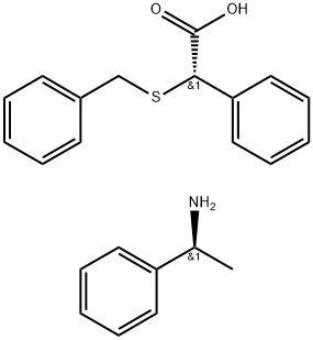 Acetic acid, (benzylthio)phenyl-, compd. with (-)-α-methylbenzylamine (1:1), (S)-(+)- (8CI) Struktur