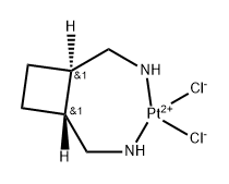 trans-1,2-dimethanamine-cyclobutane-dichloride platinum(II) Struktur