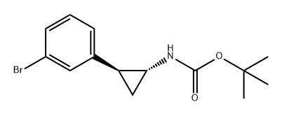 tert-butyl (1S,2R)-2-(3-bromophenyl)cyclopropylcarbamate Struktur