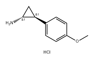 rac-(1R,2S)-2-(4-methoxyphenyl)cyclopropan-1-amine hydrochloride Struktur