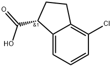 (R)-4-Chloro-2,3-dihydro-1H-indene-1-carboxylicacid Struktur