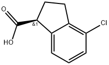 (S)-4-Chloro-2,3-dihydro-1H-indene-1-carboxylicacid Structure