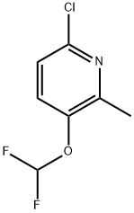 6-chloro-3-(difluoromethoxy)-2-methylpyridine Struktur