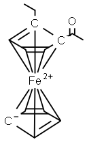 1-acetyl-2-ethylferrocene Struktur