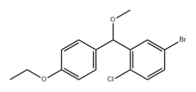 Benzene, 4-bromo-1-chloro-2-[(4-ethoxyphenyl)methoxymethyl]- Struktur