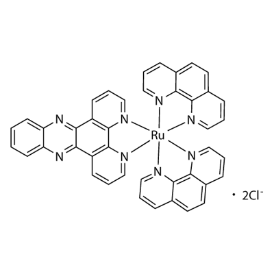 Ruthenium(2 ), (dipyrido[3,2-a:2',3'-c]phenazine-κN4,κN5)bis(1,10-phenanthroline-κN1,κN10)-, chloride (1:2) Struktur