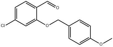 4-Chloro-2-[(4-methoxyphenyl)methoxy]benzaldehyde Struktur