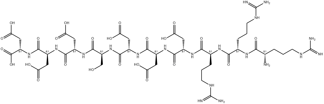 L-Aspartic acid, L-arginyl-L-arginyl-L-arginyl-L-α-aspartyl-L-α-aspartyl-L-α-aspartyl-L-seryl-L-α-aspartyl-L-α-aspartyl- Struktur