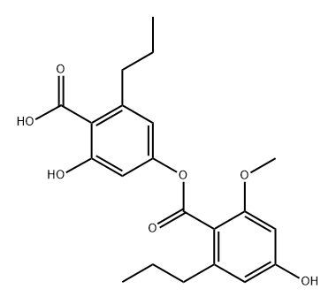 2-O-Methylnordivaricatic acid Struktur