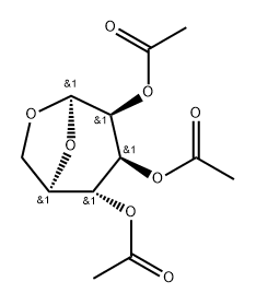 2,3,4-tri-O-acetyl-1,6-anhydromannopyranose Struktur