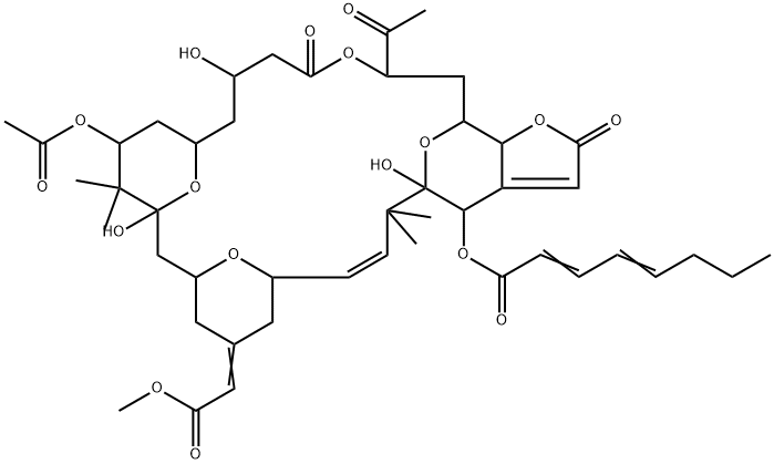 Bryostatin 1, 35-demethoxy-26-deoxy-22,35-epoxy-26-oxo-, (22S)- Struktur