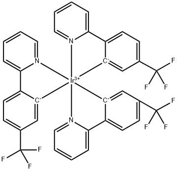 Iridium, tris[2-(2-pyridinyl-κN)-5-(trifluoromethyl)phenyl-κC]-, (OC-6-22)- Struktur