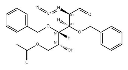 2-Azido-2-deoxy-3,4-bis-O-(phenylmethyl)-D-galactose 6-acetate Struktur