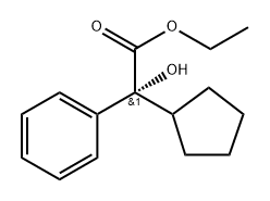 Benzeneacetic acid, α-cyclopentyl-α-hydroxy-, ethyl ester, (αR)- Struktur