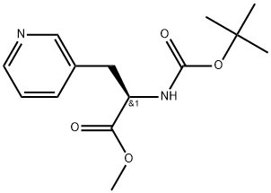 3-Pyridinepropanoic acid, α-[[(1,1-dimethylethoxy)carbonyl]amino]-, methyl ester, (αR)- Struktur