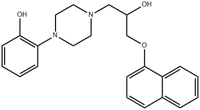 1-Piperazineethanol, 4-(2-hydroxyphenyl)-α-[(1-naphthalenyloxy)Methyl]- Struktur