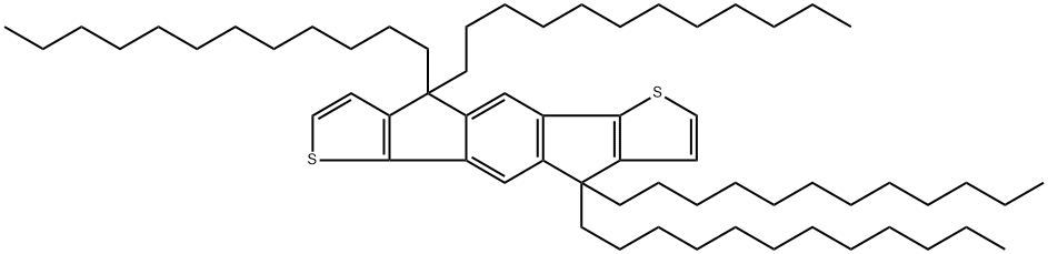 4,4,9,9-tetradodecyl-4,9-dihydro-s-indaceno-[1,2-b:5,6-b']dithiophene Struktur