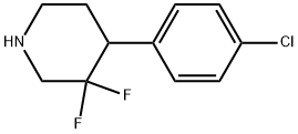 4-(4-chlorophenyl)-3,3-difluoropiperidine Struktur