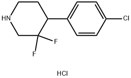 4-(4-chlorophenyl)-3,3-difluoropiperidine hydrochloride Struktur