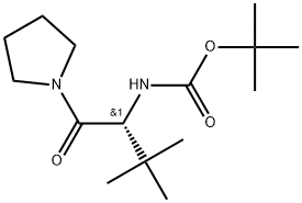 tert-butyl(R)-(3,3-dimethyl-1-oxo-1-(pyrrolidin-1-yl)butan-2-yl)carbamate Struktur