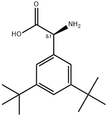 Benzeneacetic acid, α-amino-3,5-bis(1,1-dimethylethyl)-, (αS)- Struktur