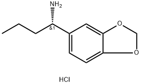 (S)-1-(Benzo[d][1,3]dioxol-5-yl)butan-1-amine hydrochloride Struktur