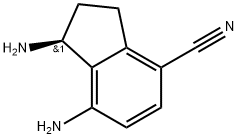 (S)-1,7-diamino-2,3-dihydro-1H-indene-4-carbonitrile Struktur