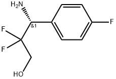 (R)-3-amino-2,2-difluoro-3-(4-fluorophenyl)propan-1-ol Struktur