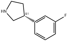 (R)-3-(3-Fluorophenyl)pyrrolidine Struktur