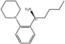 Benzenemethanamine, α-butyl-2-(1-piperidinyl)-, (αS)- Struktur