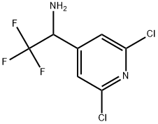 1-(2,6-dichloropyridin-4-yl)-2,2,2-trifluoroethan-1-a
mine Struktur