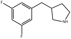 3-[(2,3-difluorophenyl)methyl]pyrrolidine Struktur