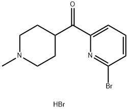 Methanone, (6-bromo-2-pyridinyl)(1-methyl-4-piperidinyl)-, hydrobromide (1:1) Struktur