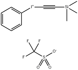 Phenyl((trimethylsilyl)ethynyl)iodonium trifluoromethanesulfonate Struktur