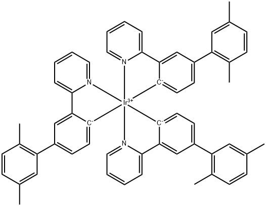 fac -Tris(2-(3-p -xylyl)phenyl)pyridine iridium(III) Struktur