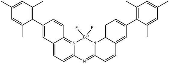 (T-4)-Difluoro[6-(2,4,6-trimethylphenyl)-N-[6-(2,4,6-trimethylphenyl)-2(1H)-quinolinylidene]-2-quinolinaminato]boron Struktur