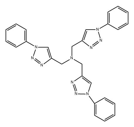 1H-1,2,3-Triazole-4-methanamine, 1-phenyl-N,N-bis[(1-phenyl-1H-1,2,3-triazol-4-yl)methyl]- Struktur