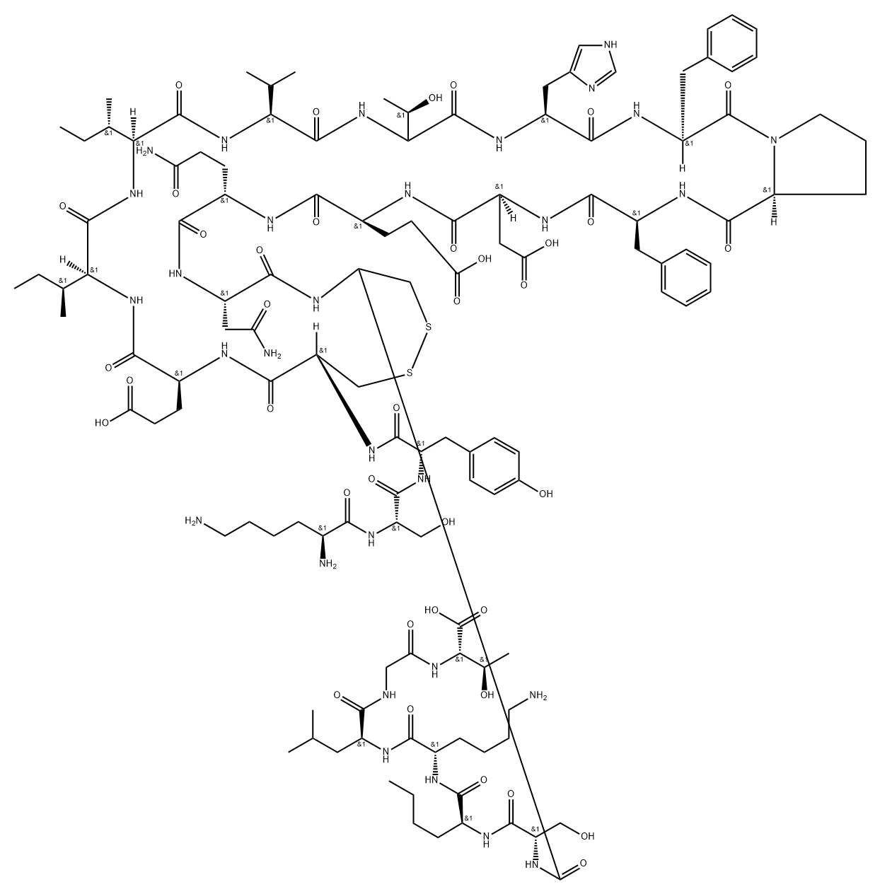 acetylcholine receptor alpha-subunit (125-148) Struktur