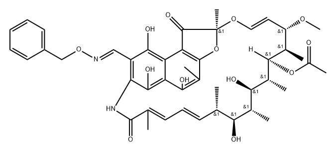 3-(Benzyloxyiminomethyl)rifamycin SV Struktur