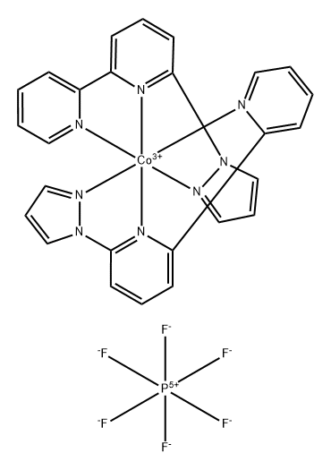 Bis(6-(1H -pyrazol-1-yl)-2,2'-bipyridine)cobalt(III) tris(hexafluorophosphate) , mixture of stereoisomers Struktur