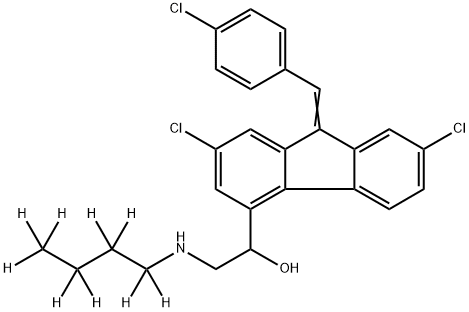 Desbutyl LuMefantrine-d9 Struktur