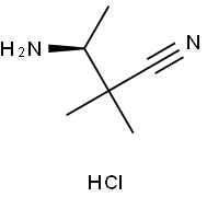 (S)-3-amino-2,2-dimethylbutanenitrile hydrochloride Struktur