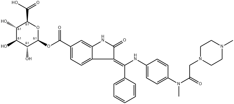 Nintedanib Demethyl-O-glucuronic Acid Struktur