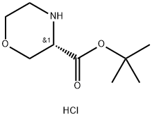 3-Morpholinecarboxylic acid, 1,1-dimethylethylester,hydrochloride,(3S)- Struktur