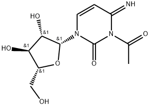 2(1H)-Pyrimidinone, 3-acetyl-1-β-D-arabinofuranosyl-3,4-dihydro-4-imino- Struktur